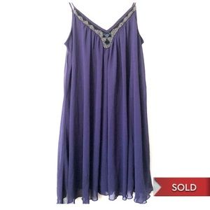 SOLD! Express purple beaded party dress M